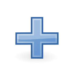Download free blue cross more add icon